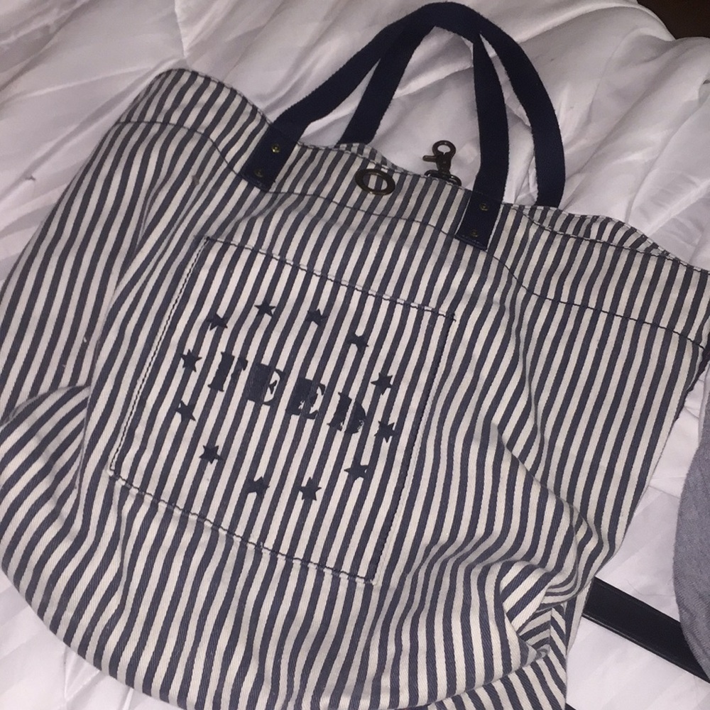 FEED striped canvas bag
